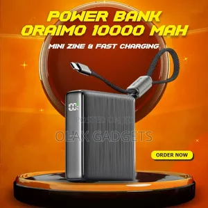 Oraimo PowerNova L11 10000mAh 22.5W Power Bank With Built-in C Cable
