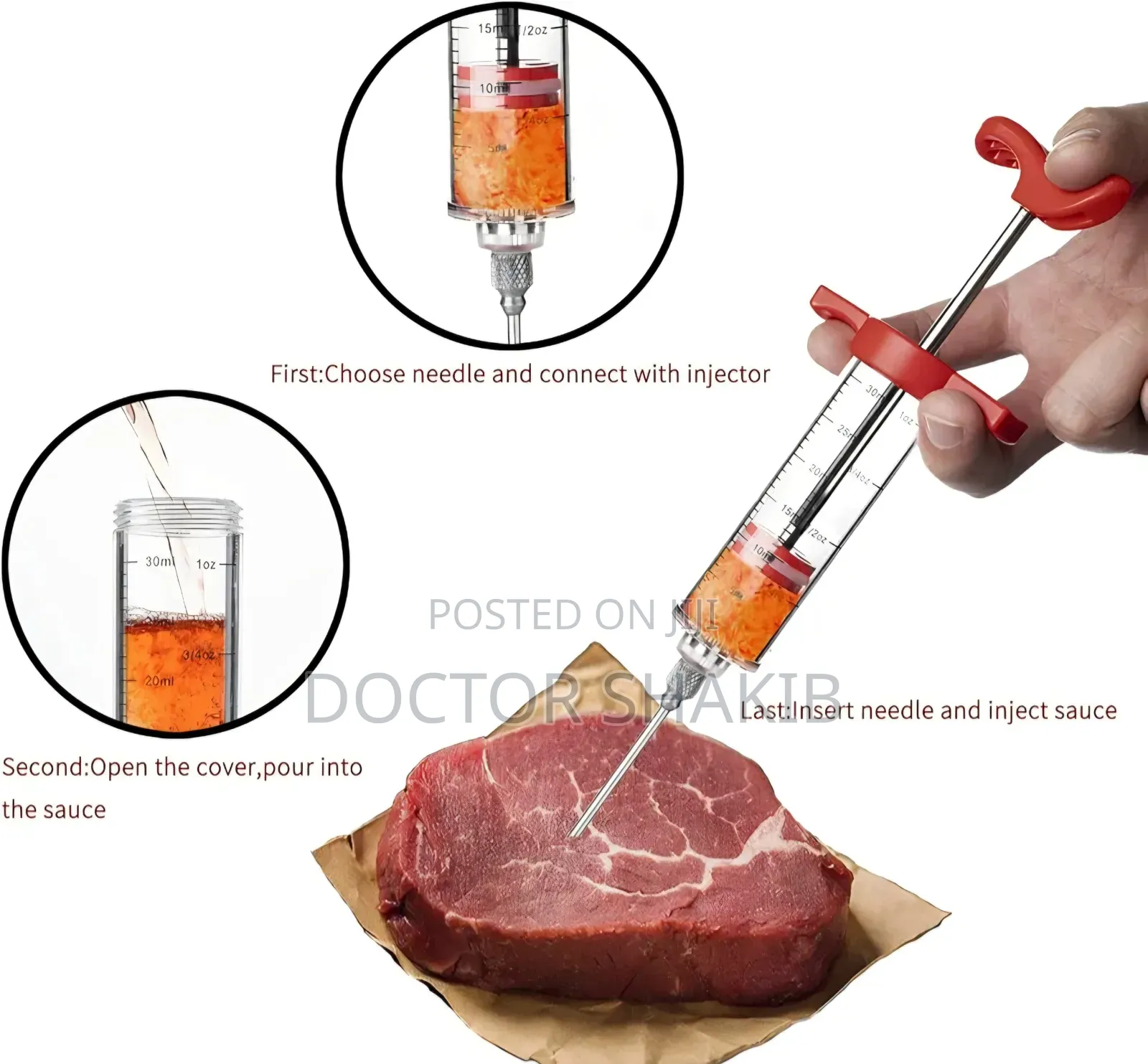 Kitchen Meat Injector Syringe