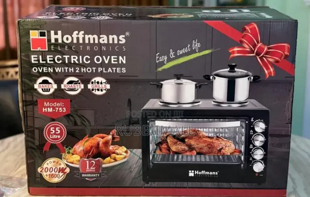 55 Litres Hoffmans Mini Oven With Hotplates