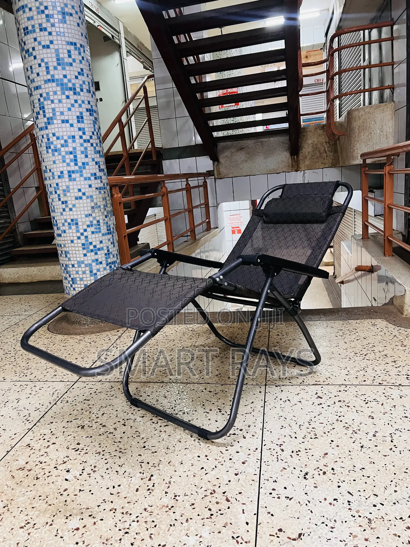 Folding Camping Chair With a Neck Pillow