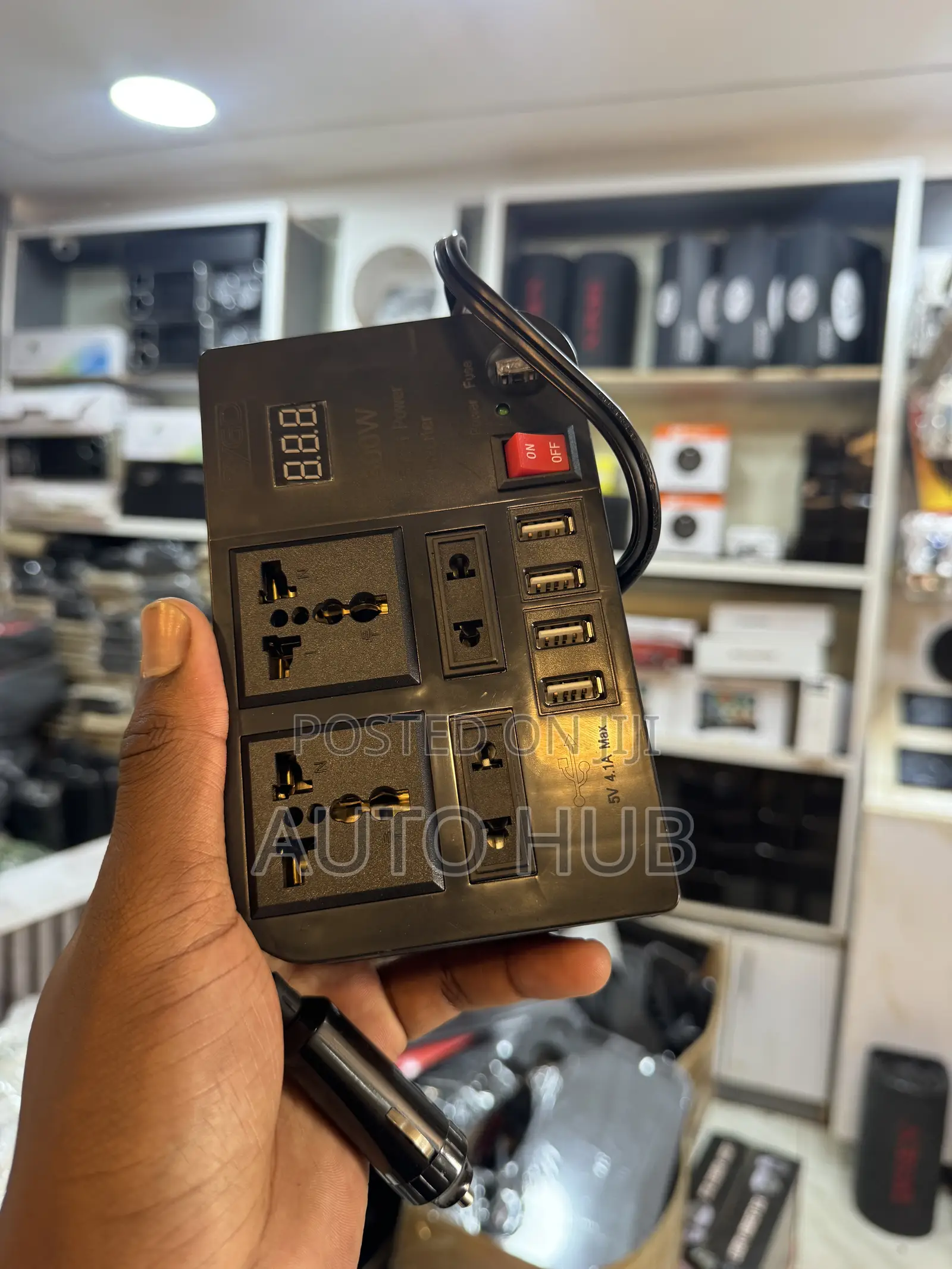 300W Car Power Inverter Extension Socket