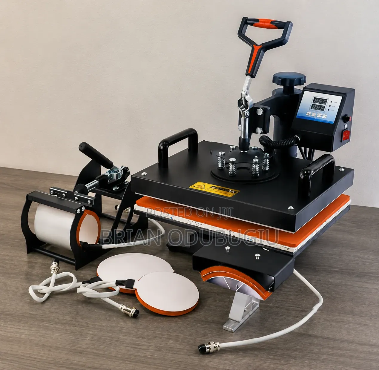 6-in-1 Combo Heat Press Machine – T-Shirt, Mug, Plate Cap Printing