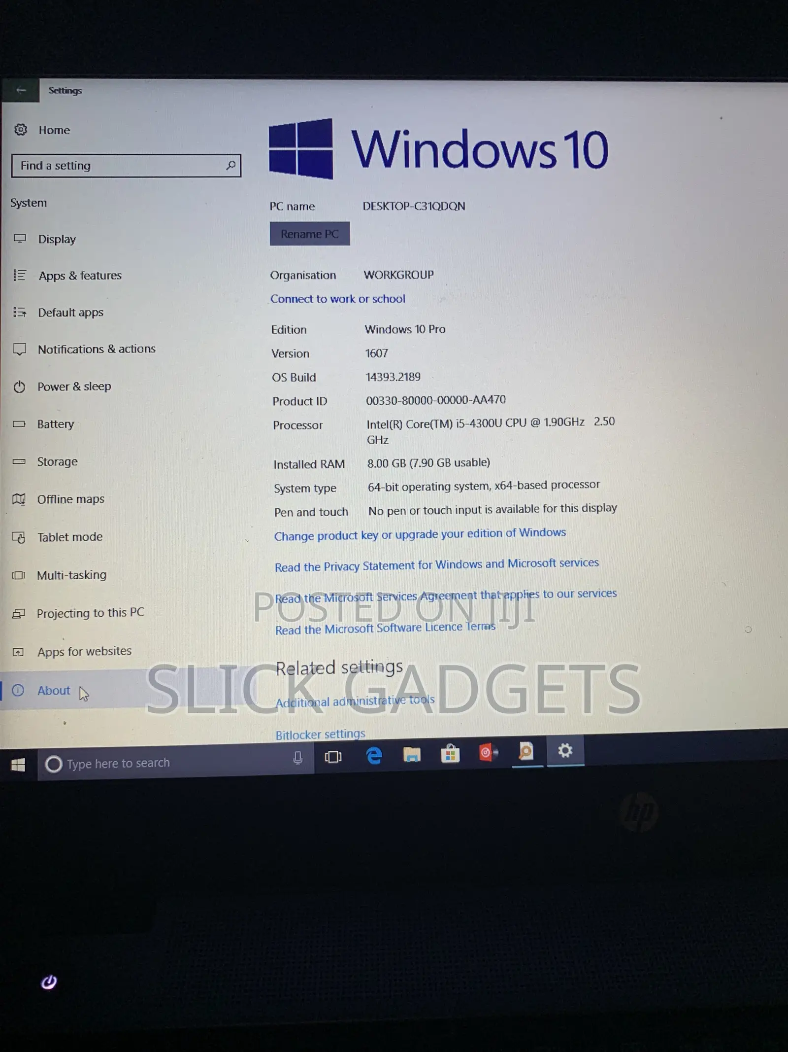 Laptop HP EliteBook 840 G1 8GB Intel Core i5 HDD 500GB