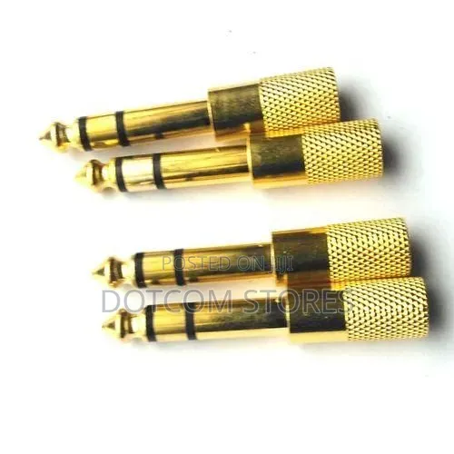 2pcs 6.35mm Male to 3.5mm Female Stereo Headphone Adapter