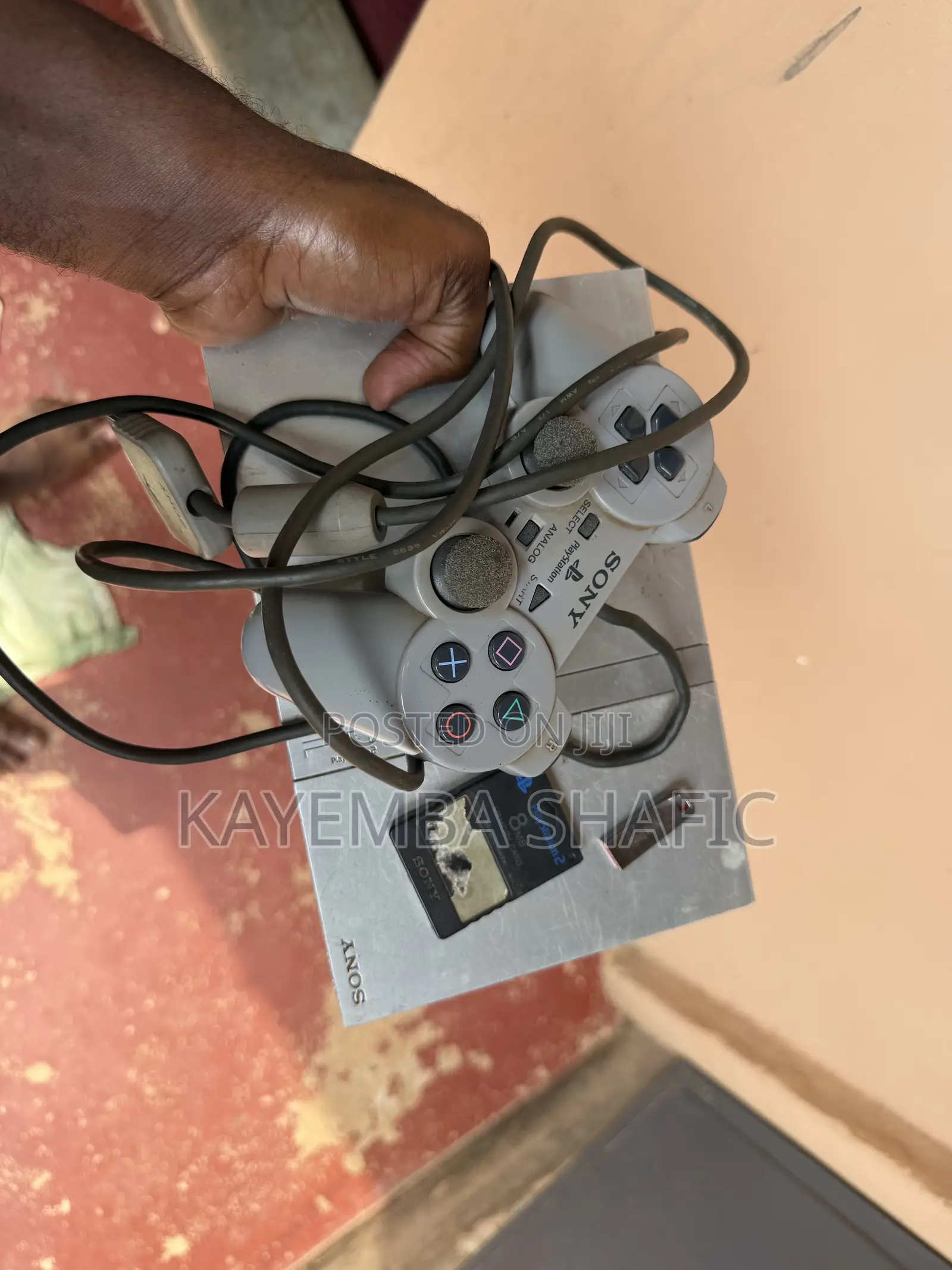 Satin Silver Sony PS2 Slim Console With Controller Memory Card