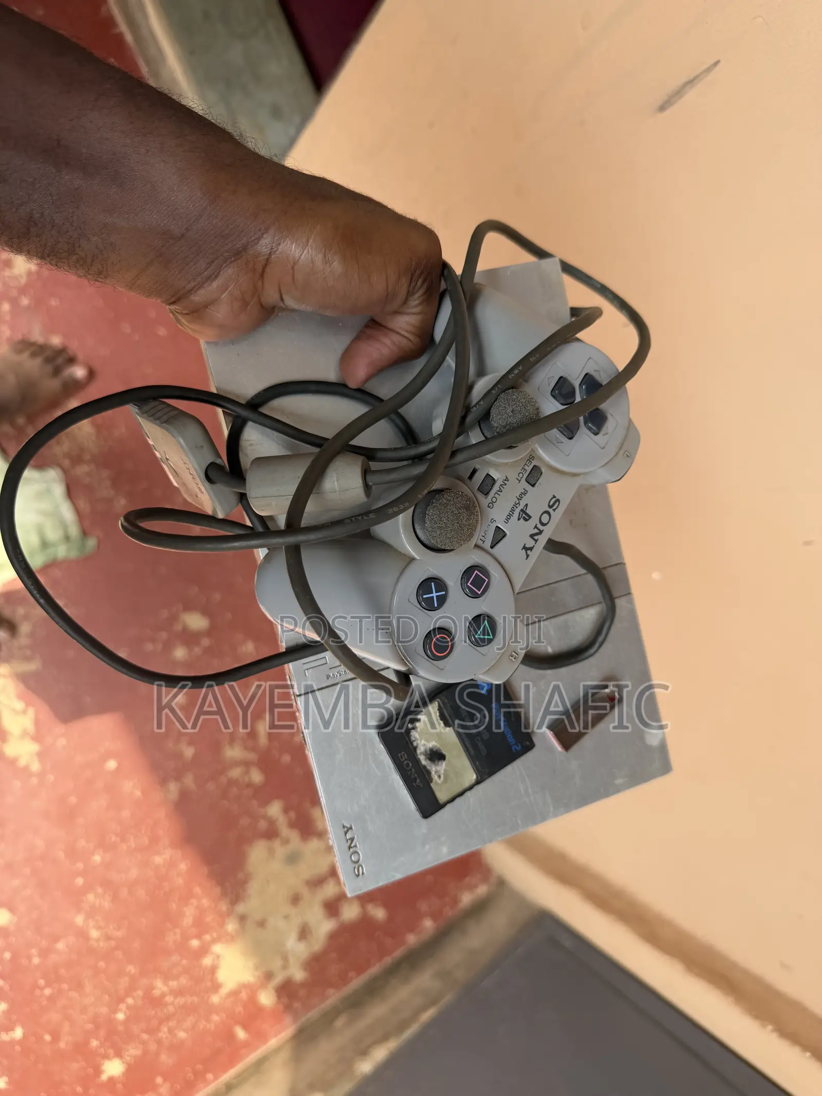 Satin Silver Sony PS2 Slim Console With Controller Memory Card
