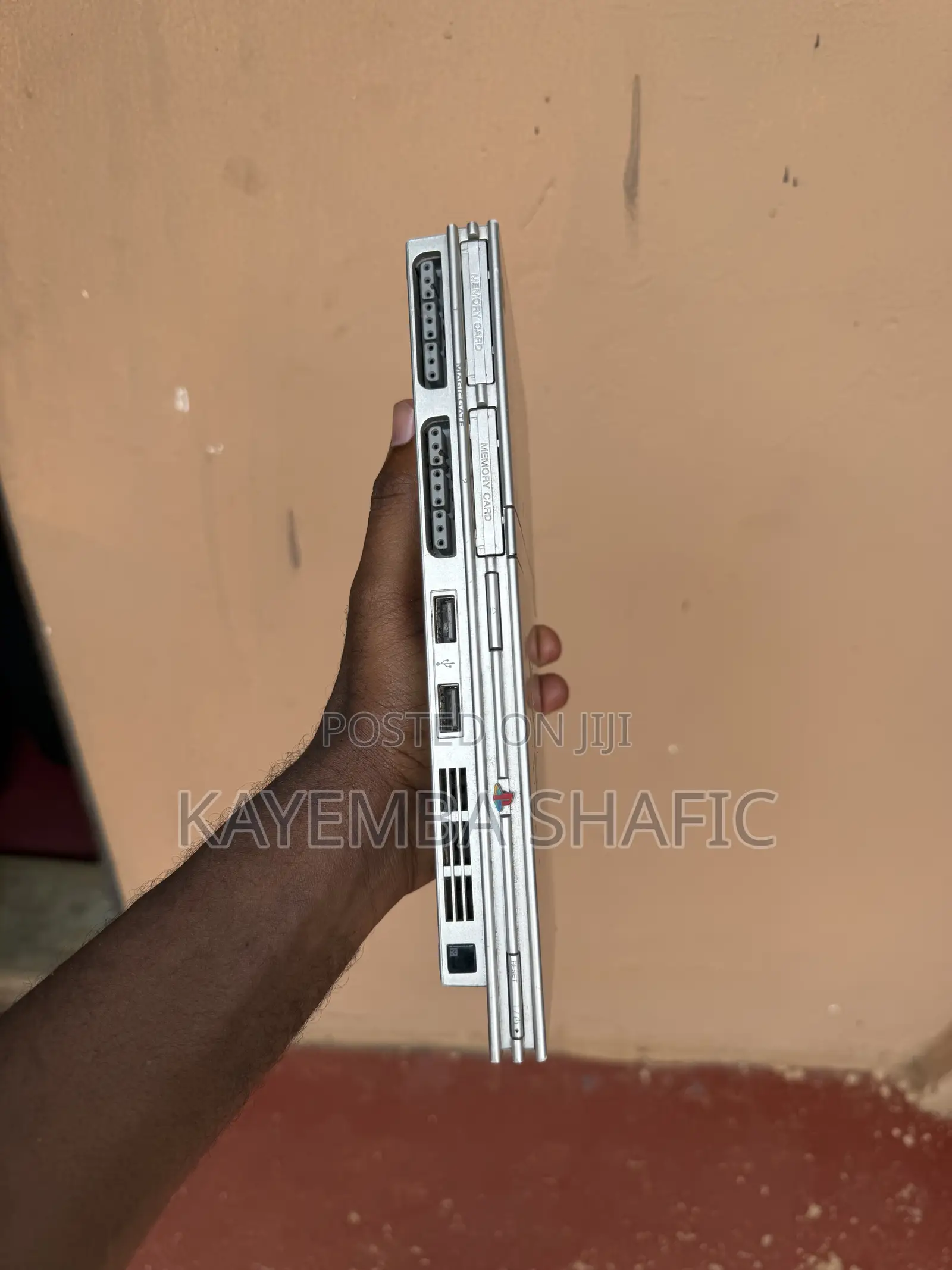 Satin Silver Sony PS2 Slim Console With Controller Memory Card