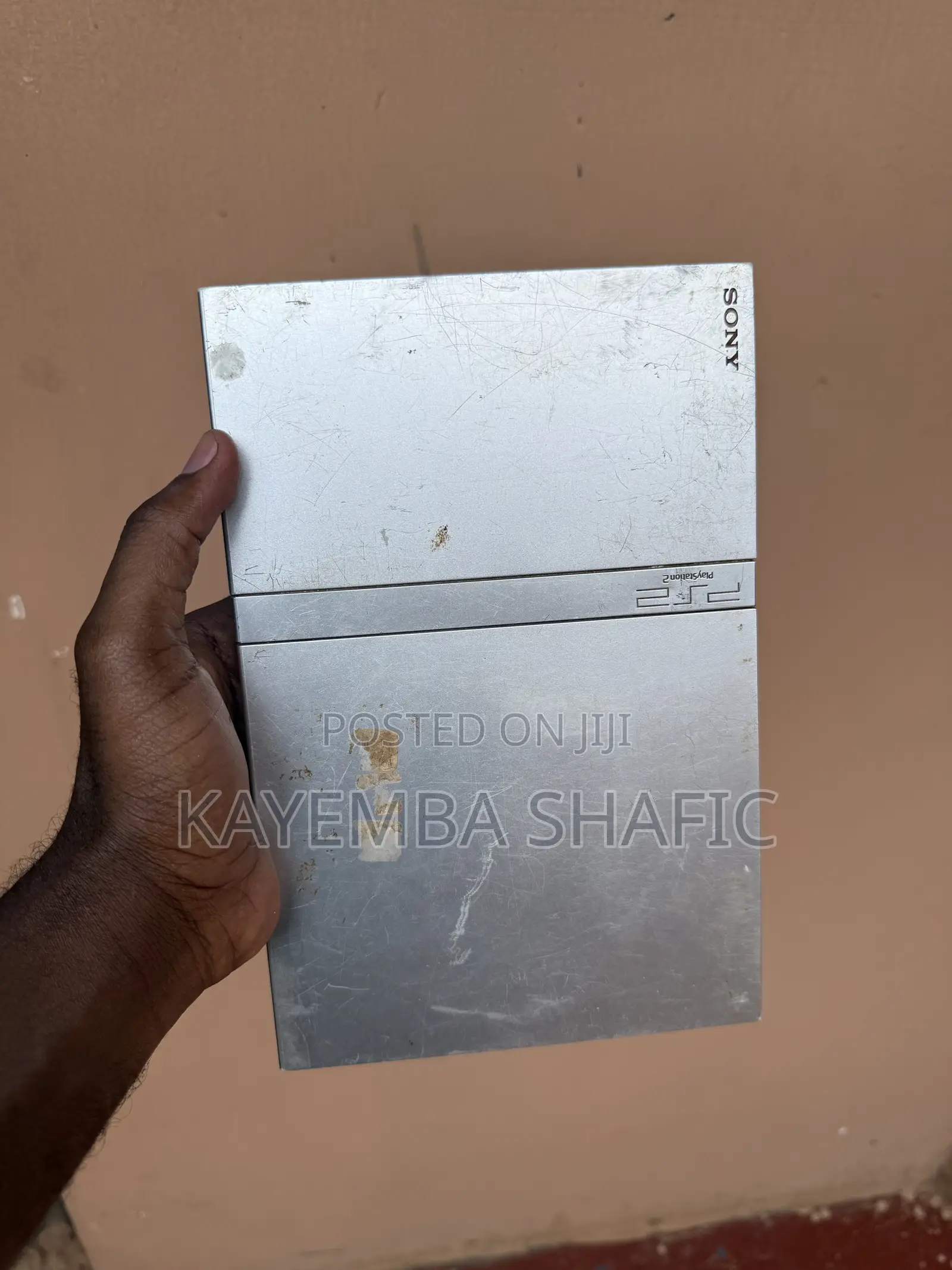 Satin Silver Sony PS2 Slim Console With Controller Memory Card