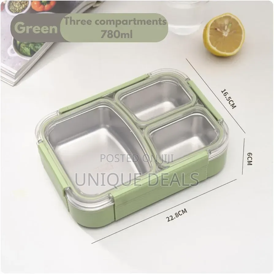 Stainless Steel Lunch Box 780ml | 3 Compartment