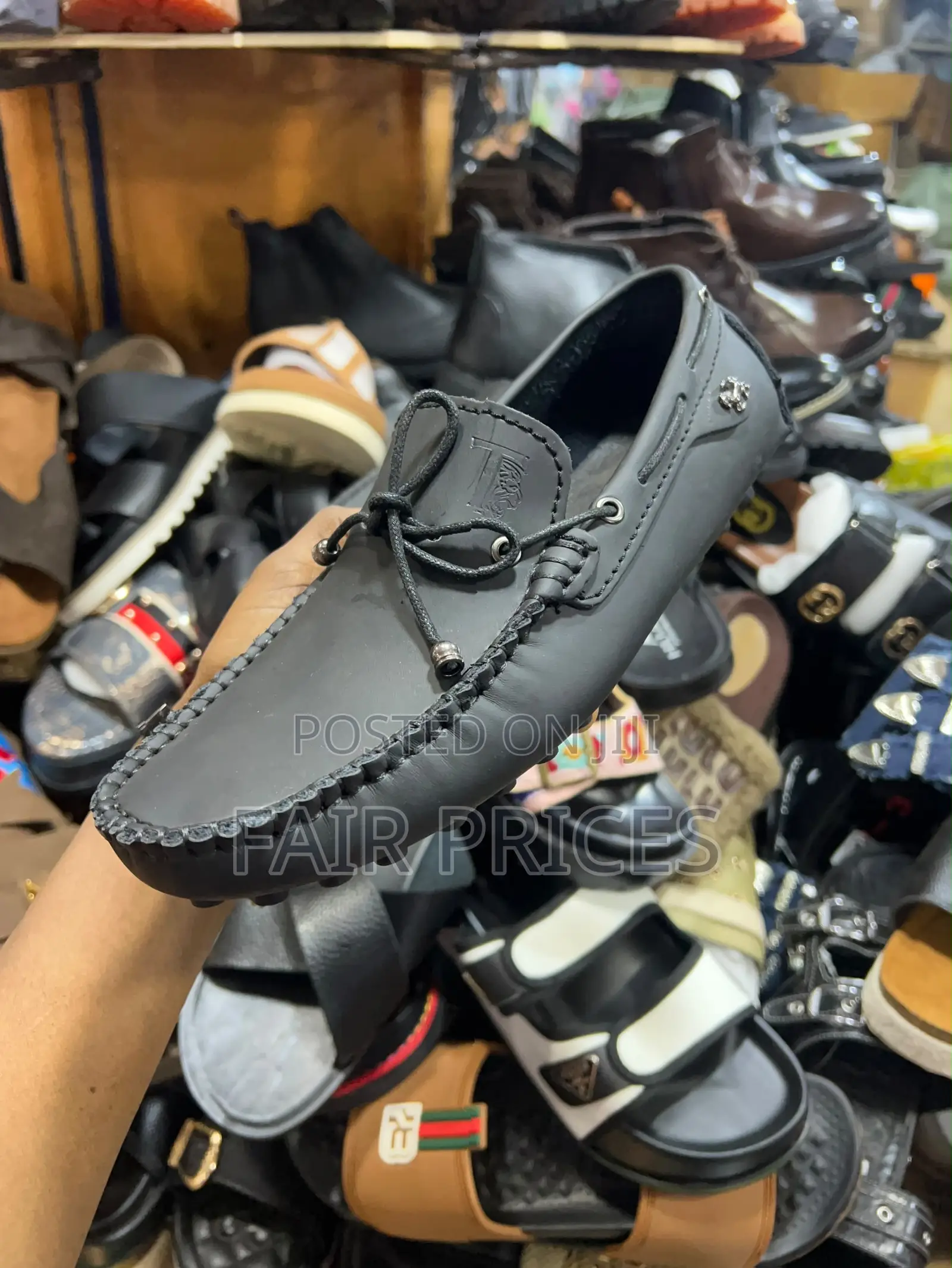 Men’s Black Leather Moccasins 40-45
