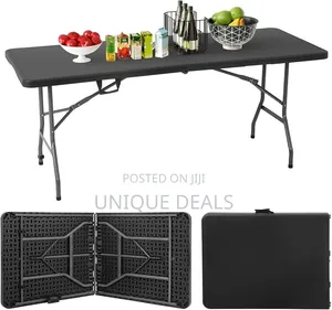 Black Plastic Folding Table