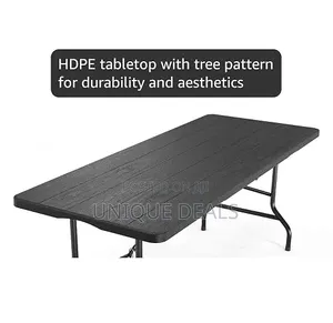 Black Plastic Folding Table