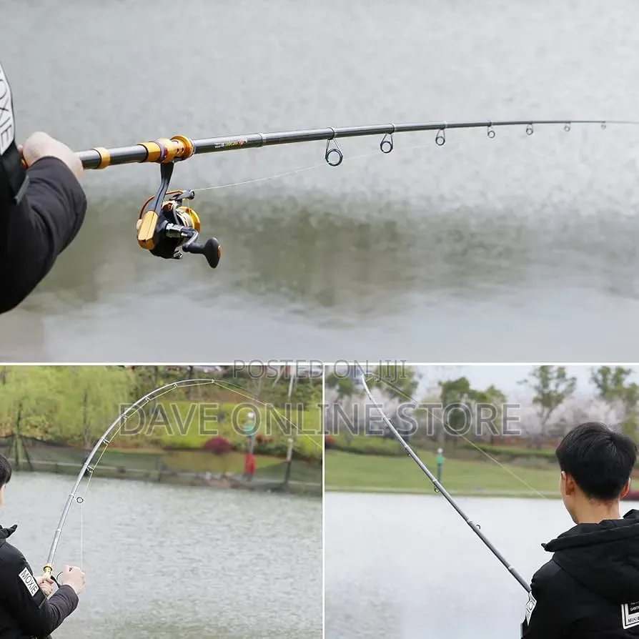 Complete Fishing Gear Kit With Rod Reel Hooks and Line