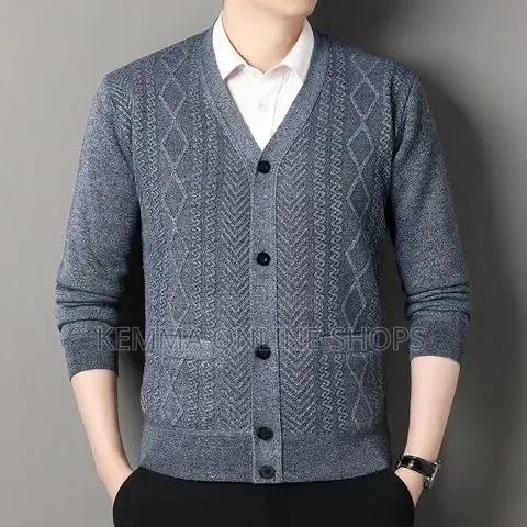 Vneck Button Closure Sweaters