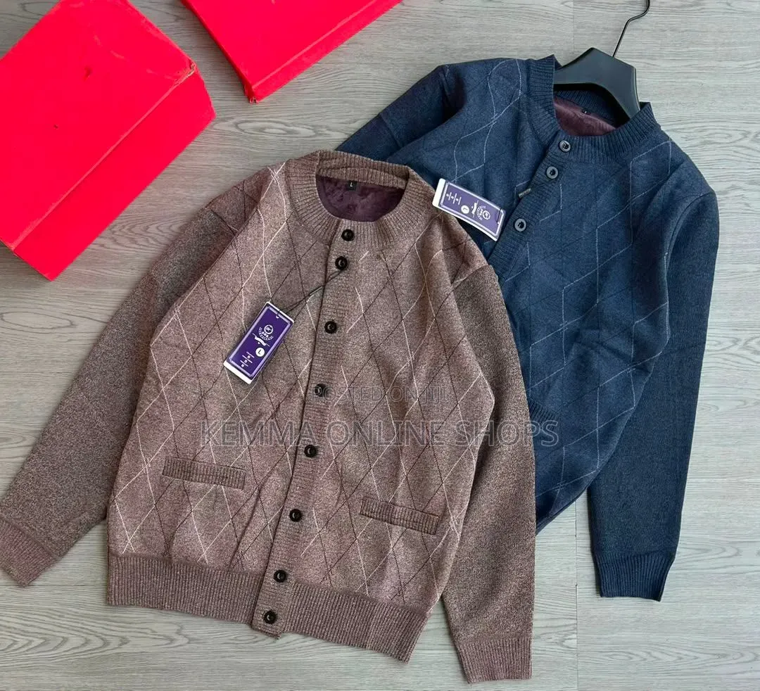 Vneck Button Closure Sweaters