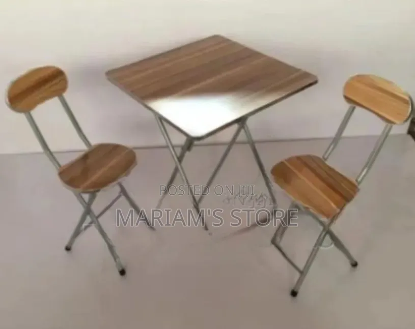 3-Piece Foldable Bistro Set Features a Square Reading Table and 2]