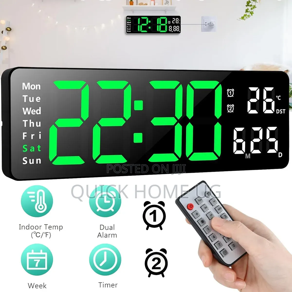 Digital Wall Clock, Digital Clock Led Large Display