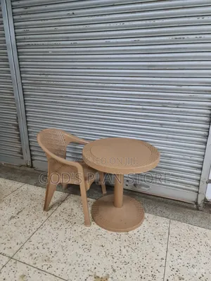 Vegas Plastic Table and Chair Set Brown