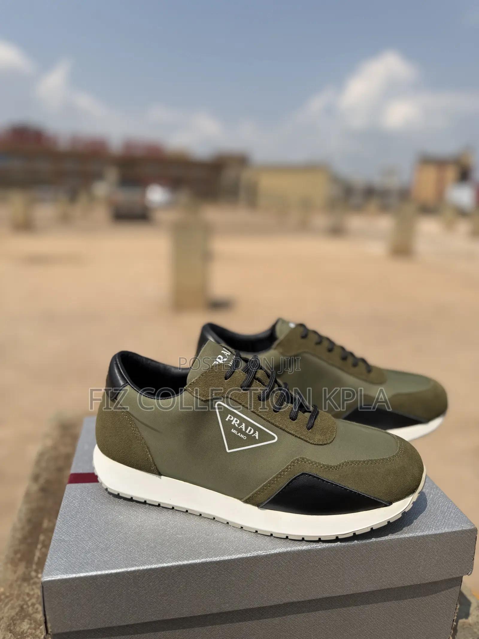 Prada Prax 01 Re-Nylon Khaki Casual Sneaker