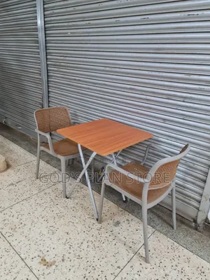 European Style X Shaped Reading Table and Chairs Reading and 2 Chairs