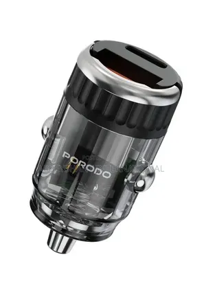 Transparent Car Charger/Porodo Dual Port Transparent Car Charger
