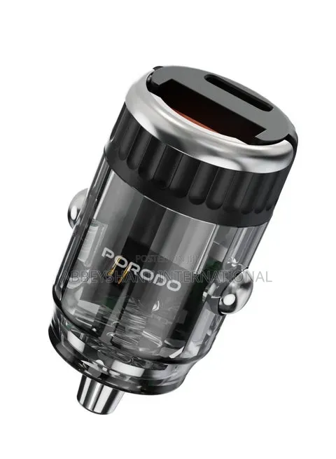 Transparent Car Charger/Porodo Dual Port Transparent Car Charger