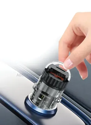 Transparent Car Charger/Porodo Dual Port Transparent Car Charger