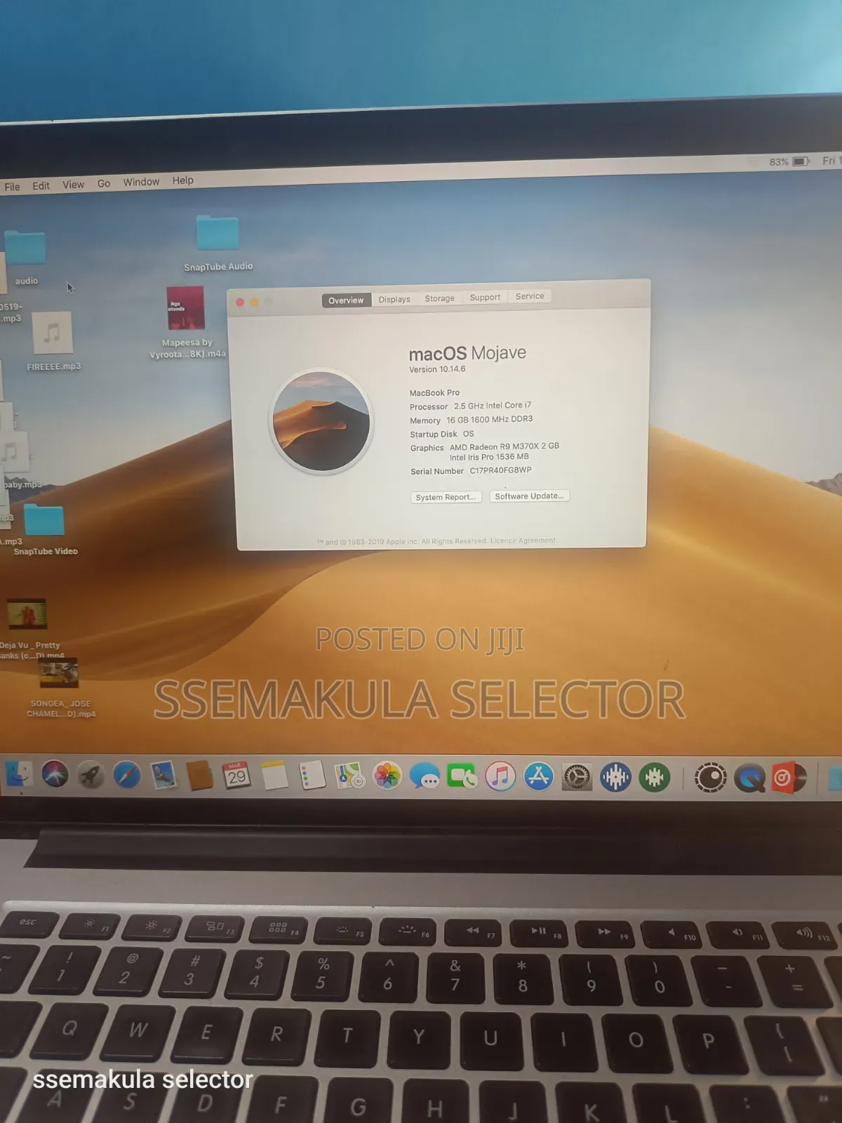 Laptop Apple MacBook Pro 2015 16GB Intel Core i7 SSD 500GB