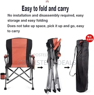 Outdoor Camping Chair for Adults Heavy Duty High Back Lawn Chair