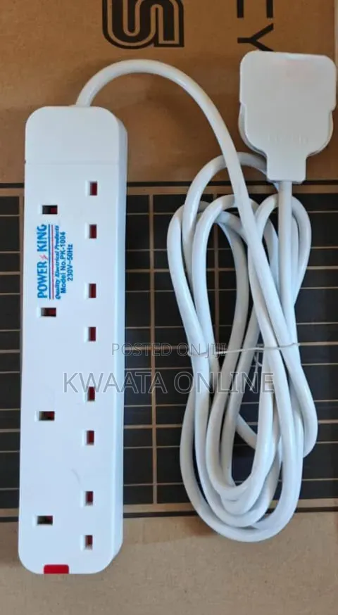 Power King 4 Way Power Extension With 3m Long Cable