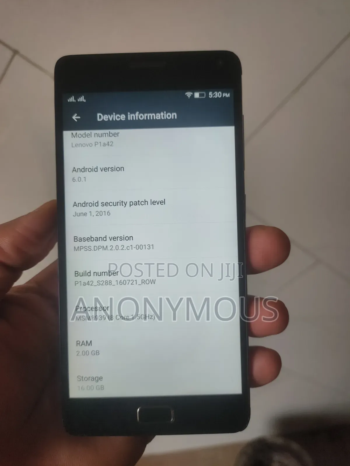 Lenovo Vibe P1m 16 GB Silver