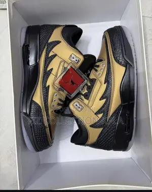 Nike Jordan 3 Retro Black Gold Casual Shoes