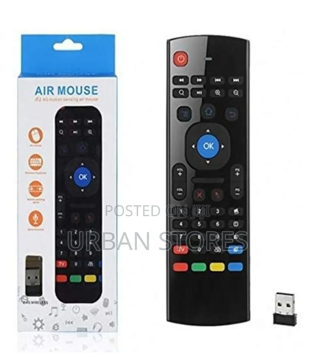 Smart Universal TV Remote Air Mouse, Wireless Keyboard Fly Mouse
