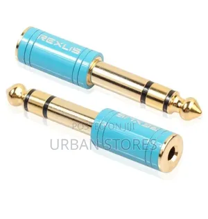 6.35Mm Male to 3.5Mm Female Stereo Headphone Jack Adapter Converter