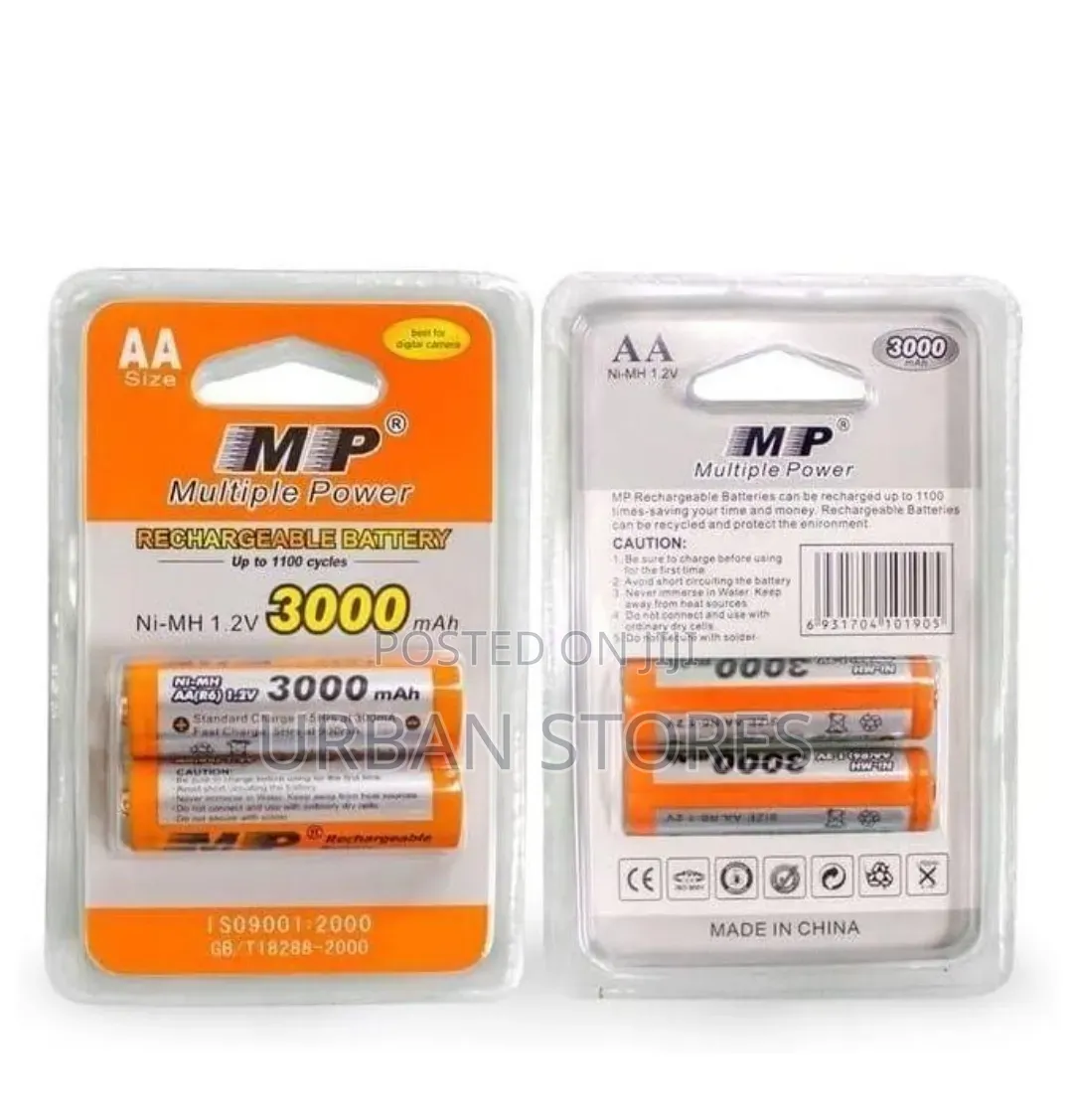 Multiple Power Rechargeable Batteries 1 Pair