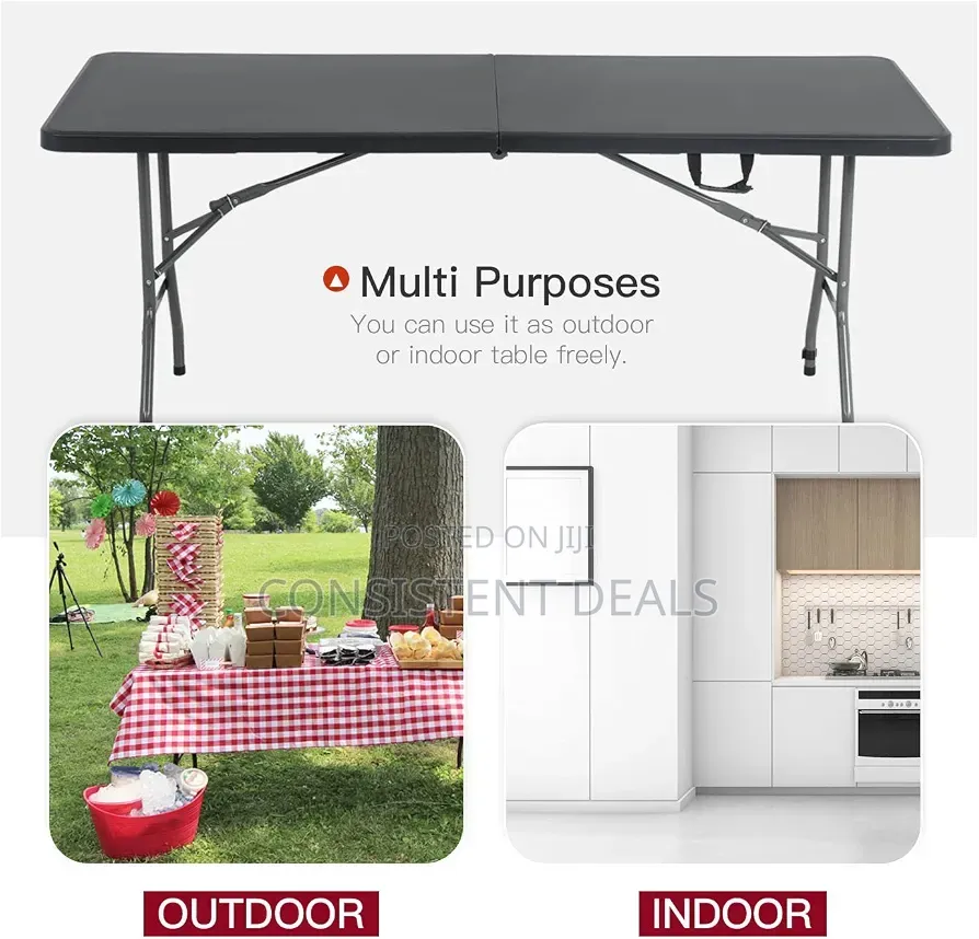 6ft Outdoor Foldable 8 Seater Table