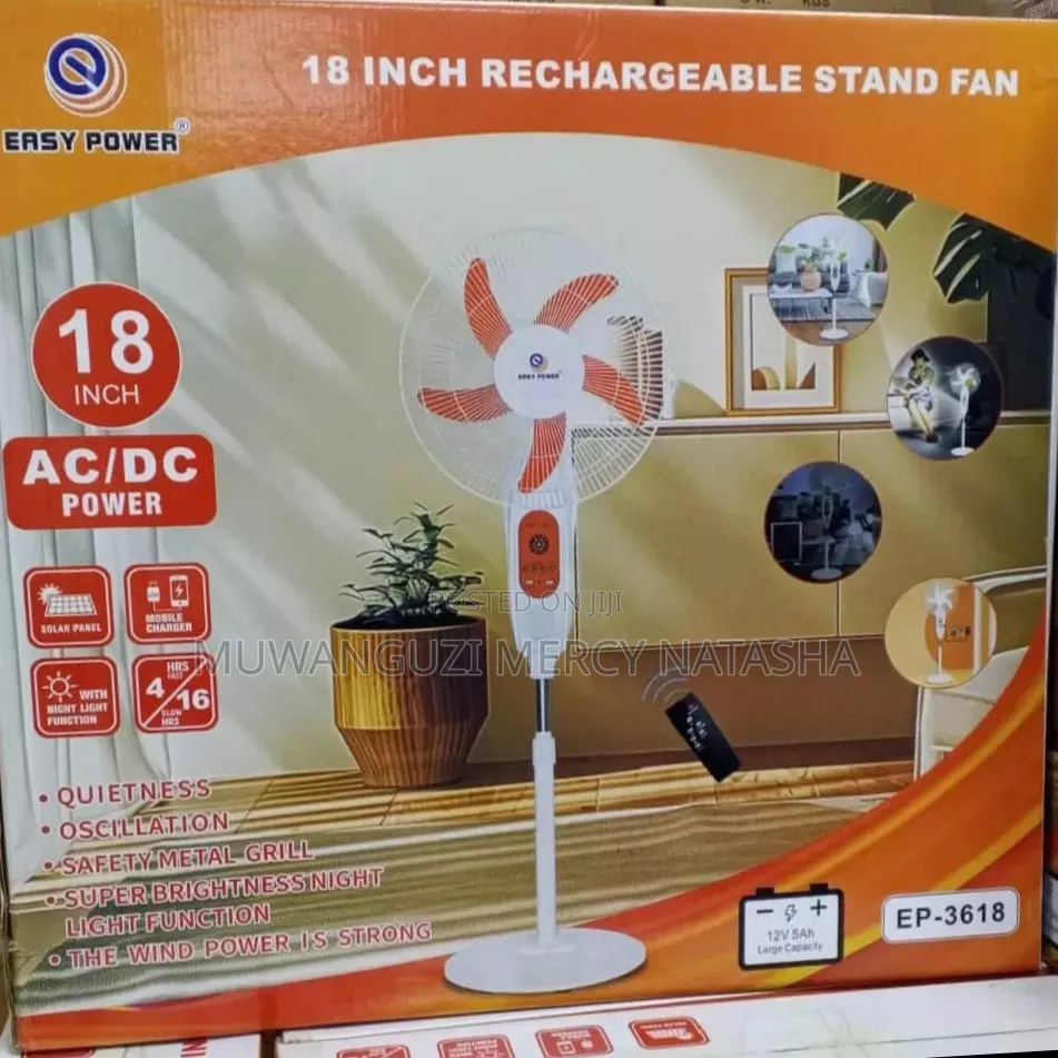 Rechargeable Stand Fan.