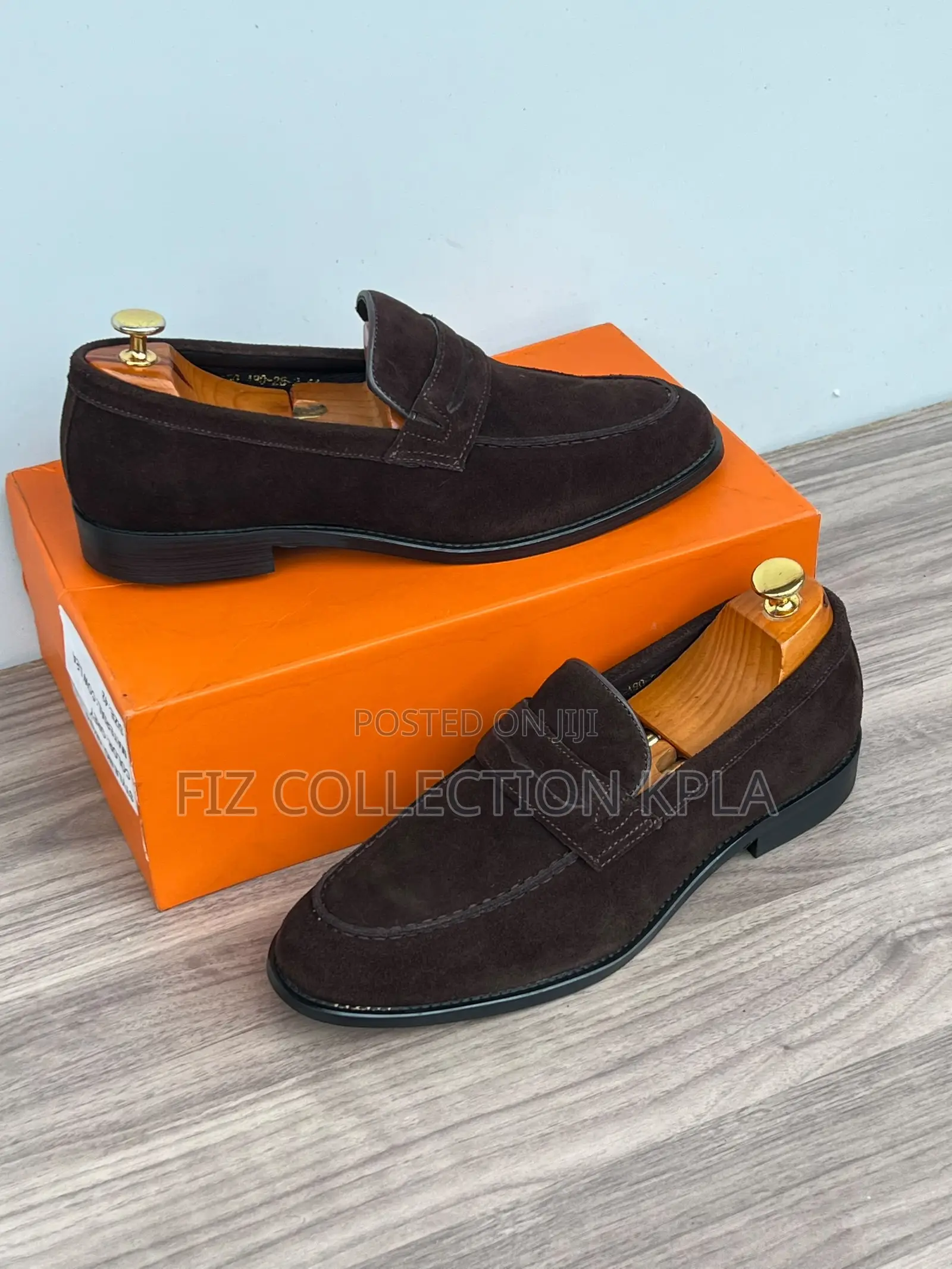 Dark Brown Luxury Suede Penny Loafers