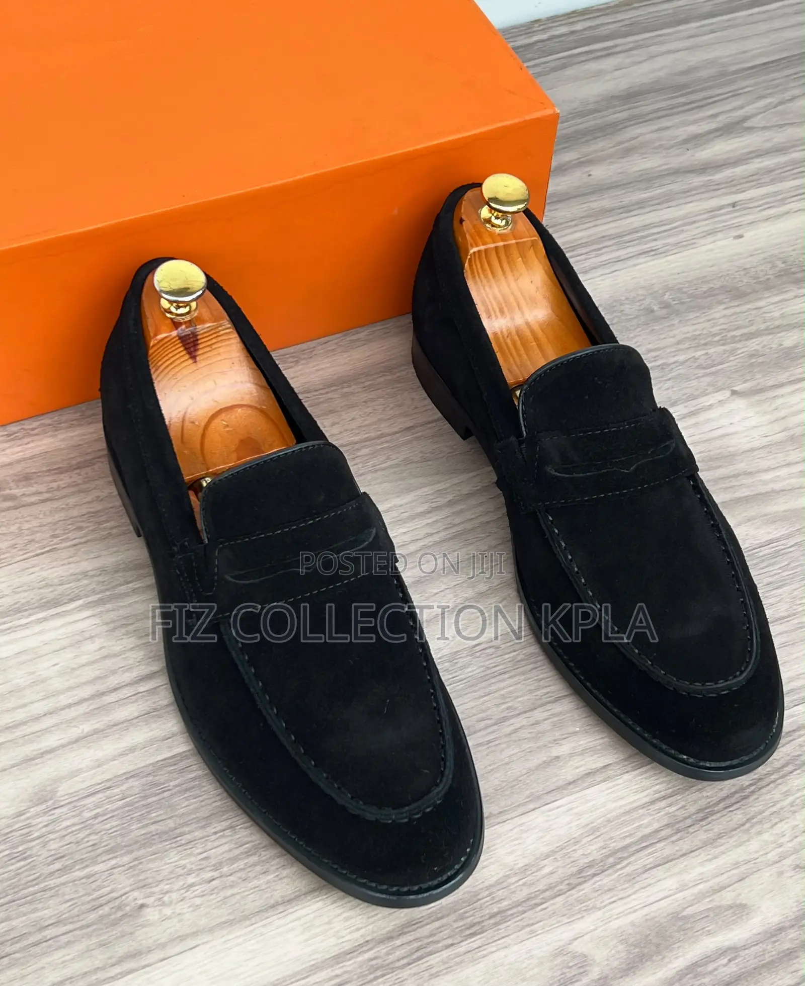 Black Luxury Suede Penny Loafers
