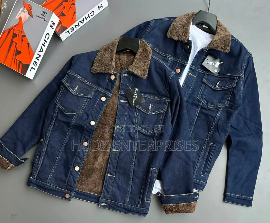 Woolen Jean Jacket Navy Blue