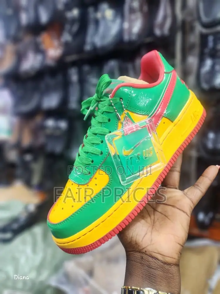 Airforce 1 Nike Sneakers Green Yellow