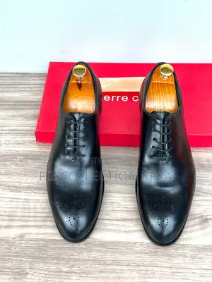 Black Wholecut Oxford Dress Shoes
