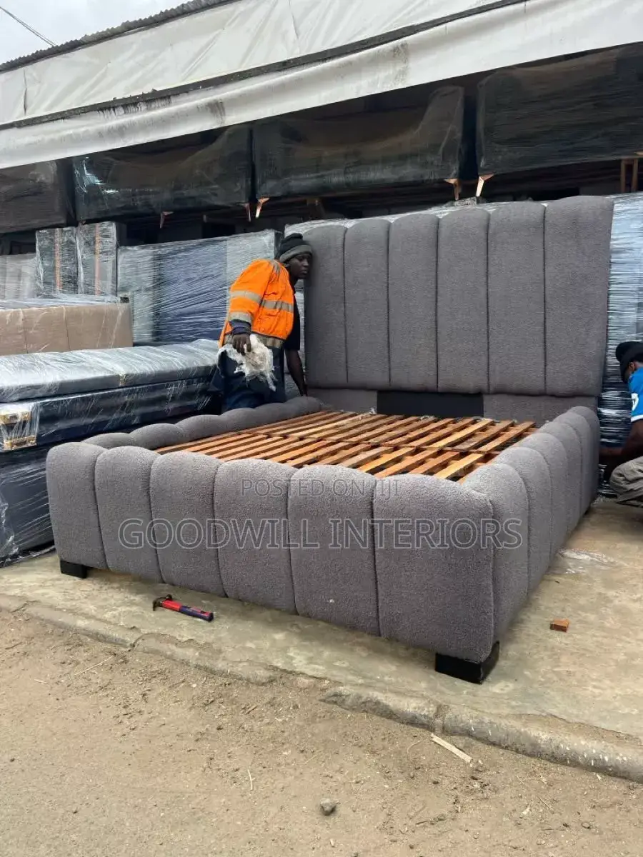 6 by 6 Bed in Gray Color