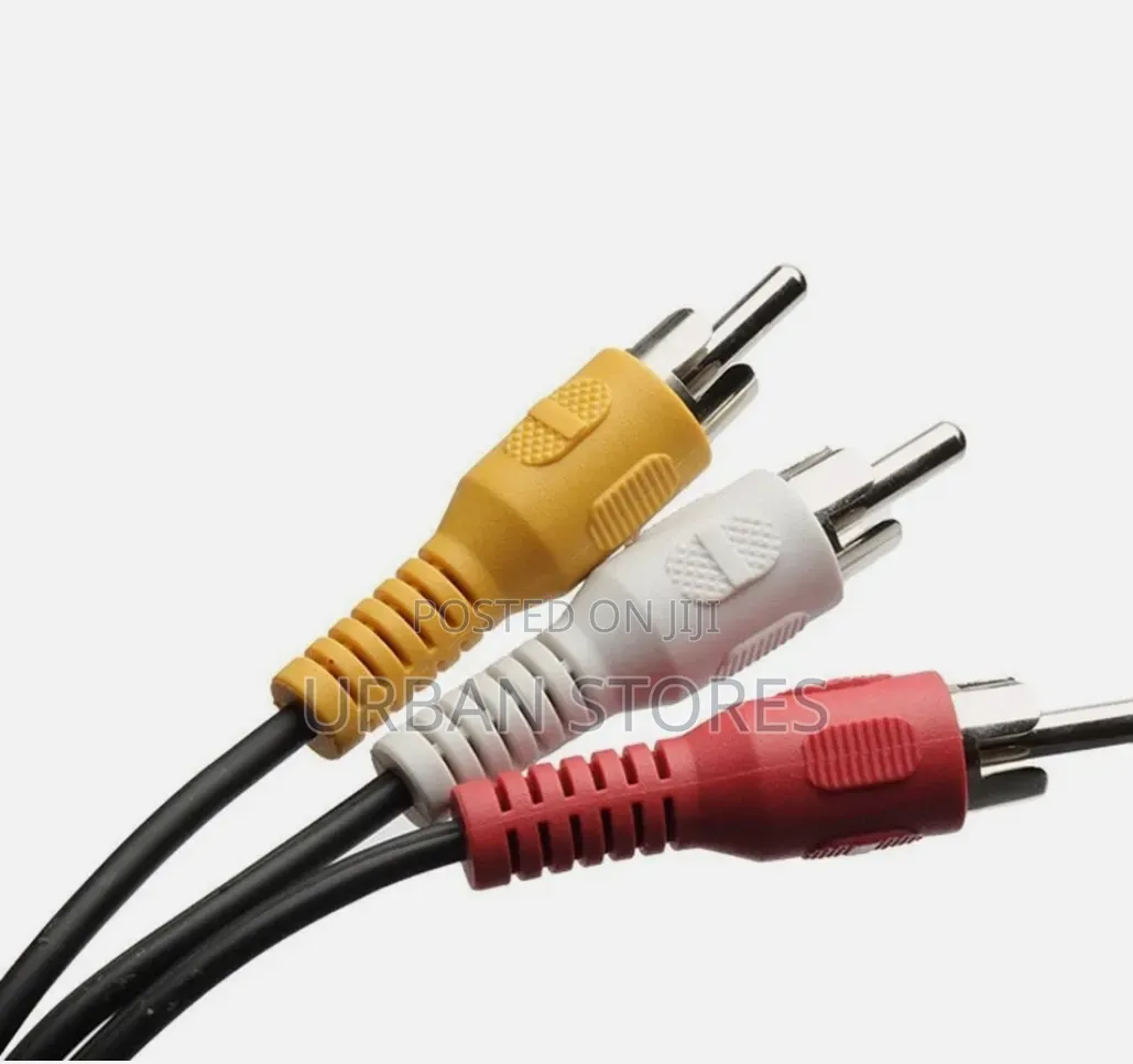 3 RCA CABLE / AV - Audio Video Banana Pins
