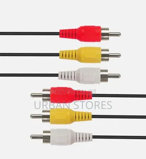 3 RCA CABLE / AV - Audio Video Banana Pins