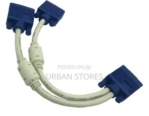Dual 2 Monitor Vga Splitter Cable Video Y Splitter 15 Pin
