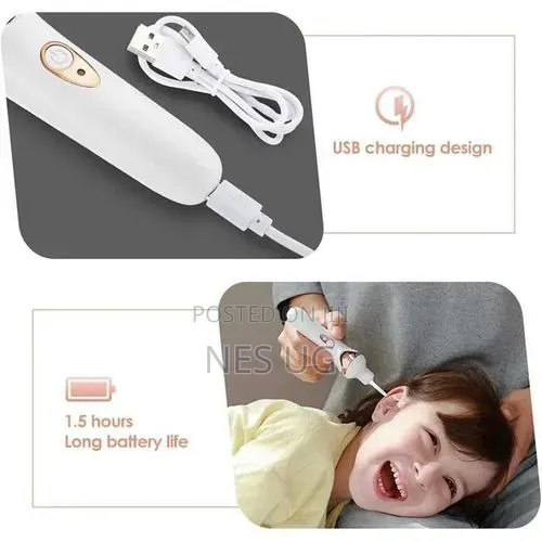 5In1 Vacuum Earwax Removal Electric Cordless Ear Cleaner Safe Painless