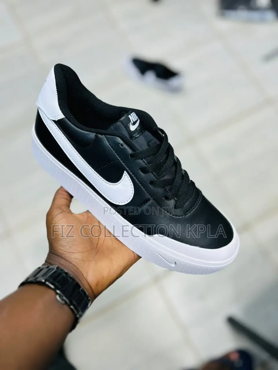Nike Court Shot Black Casual Sneakers With White Accents
