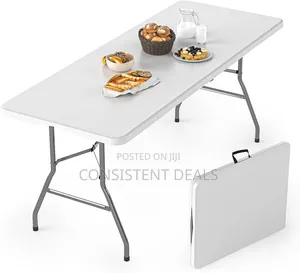 6ft Heavy-Duty Portable Folding Table