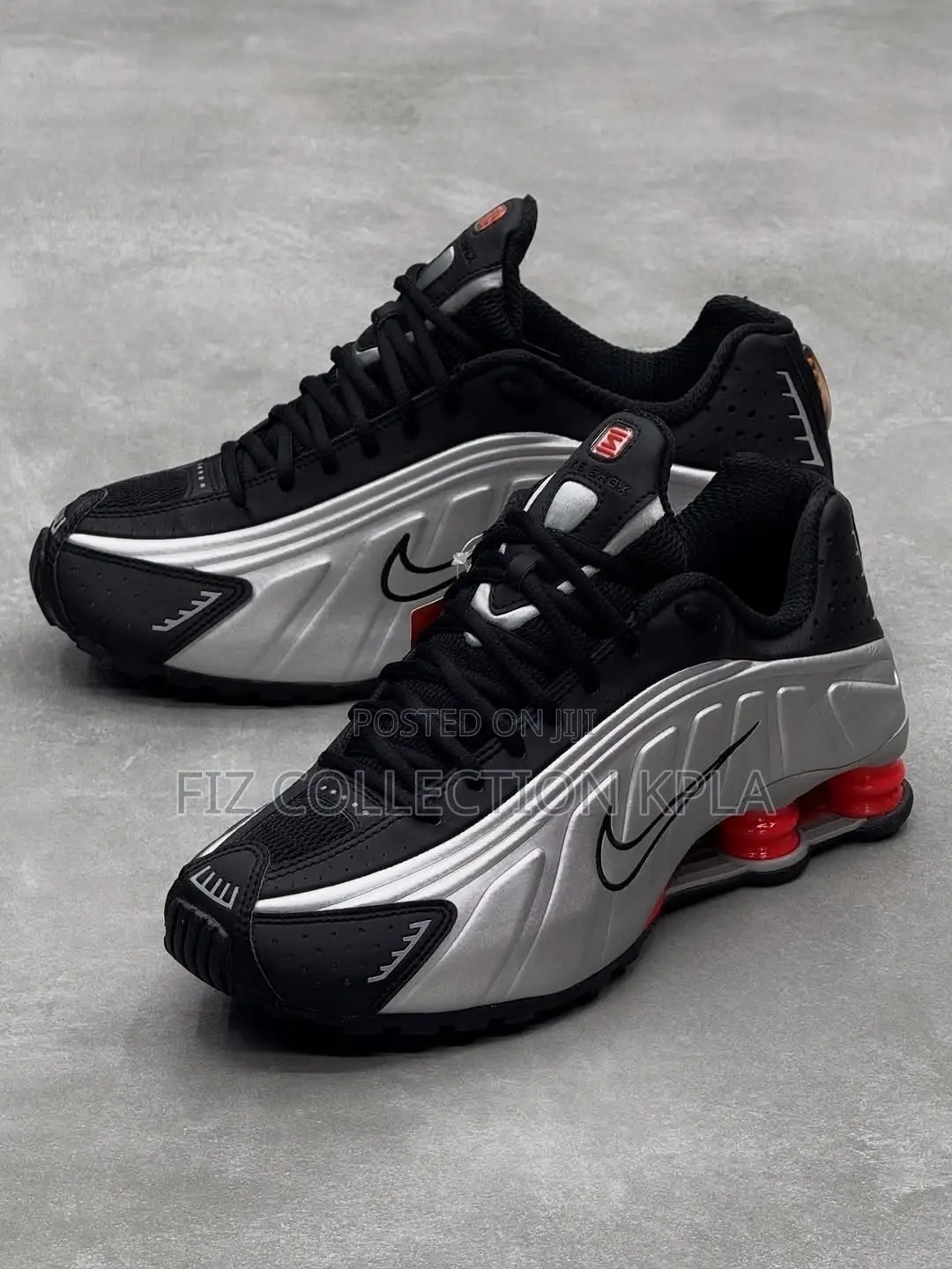 Nike Shox R4 Black Silver Red